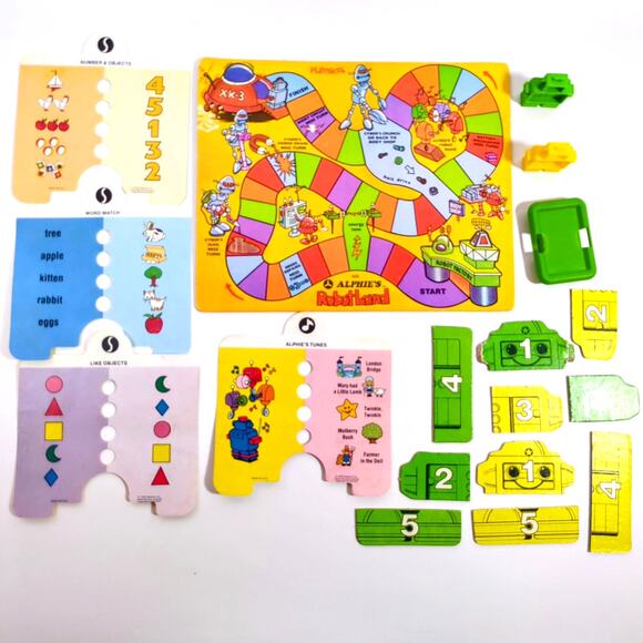 Alphie Electronic Robot 1978 Playskool w/ Game Sheets Box Vintage Needs Repair - Picture 5 of 7